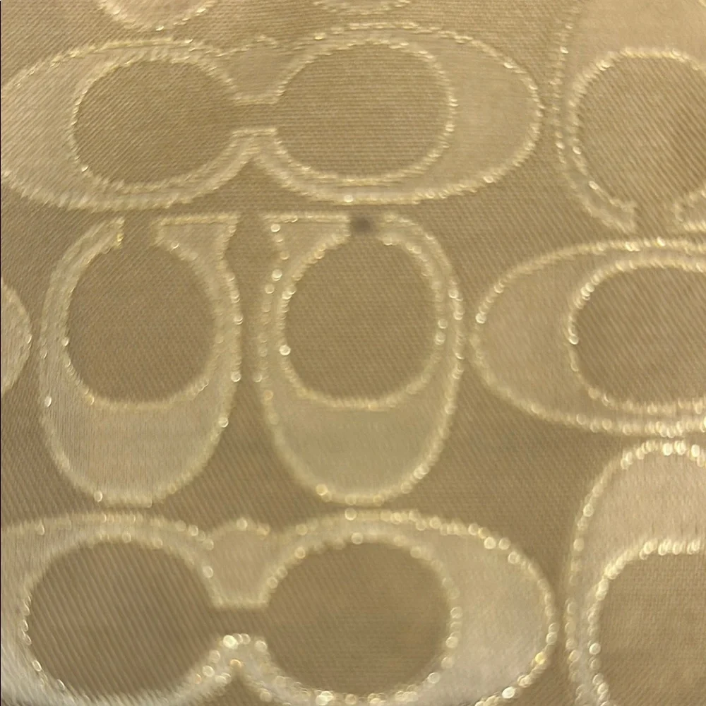 Coach Metallic Gold and Cream Signature C Women's wallet or clutch